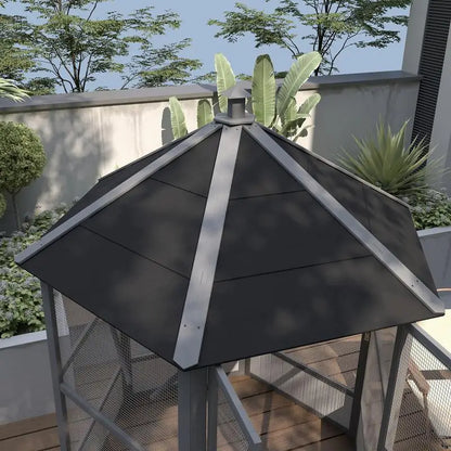 69" Wooden Hexagonal Outdoor Aviary