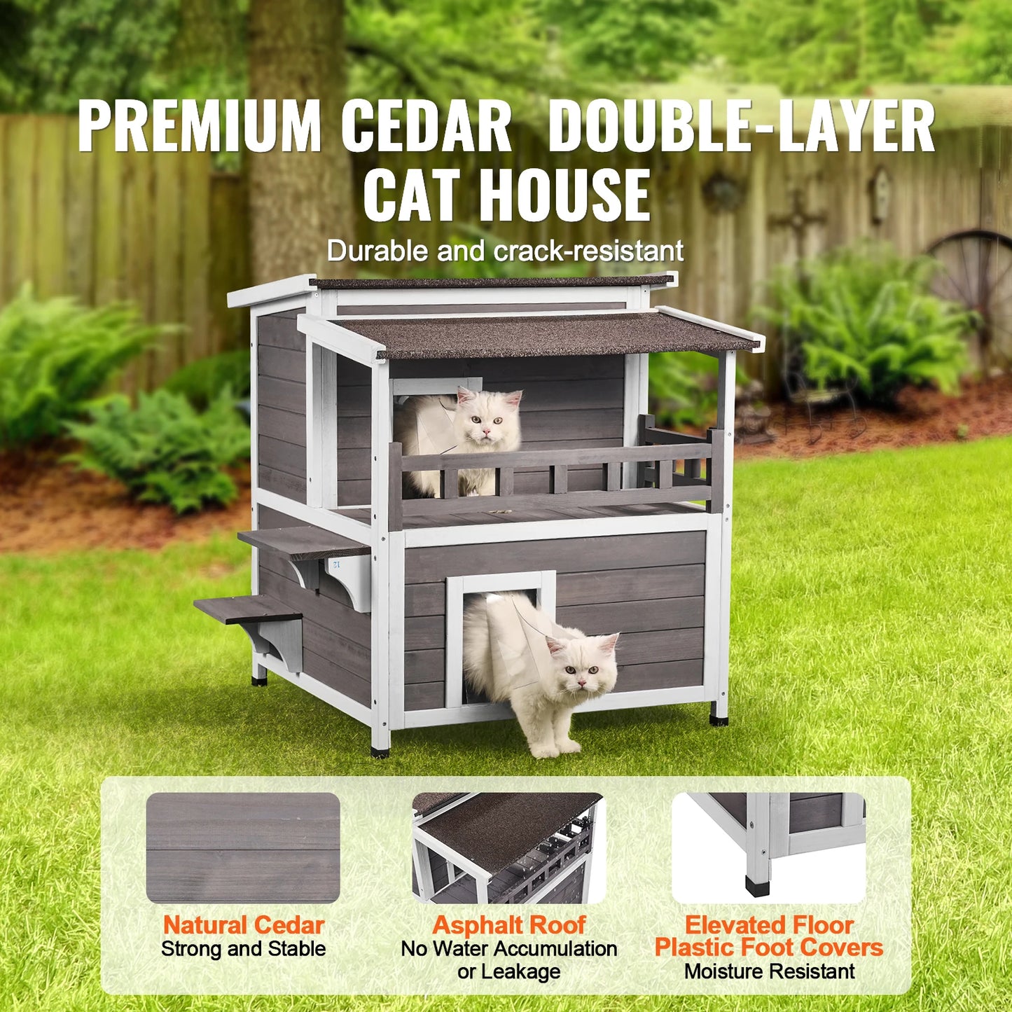 2-Story Large Outdoor Cat House