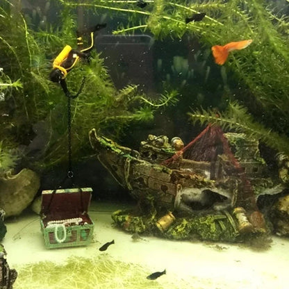 Aquarium Pirate Ship Fish Tank Decoration
