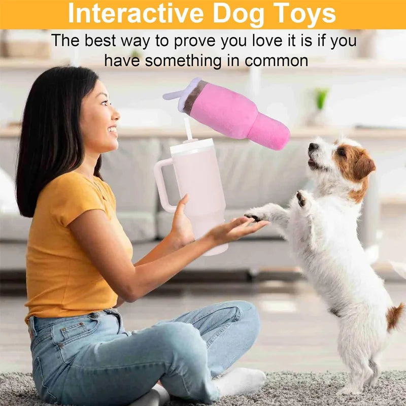 Safe Squeaky Dog Cup Toy