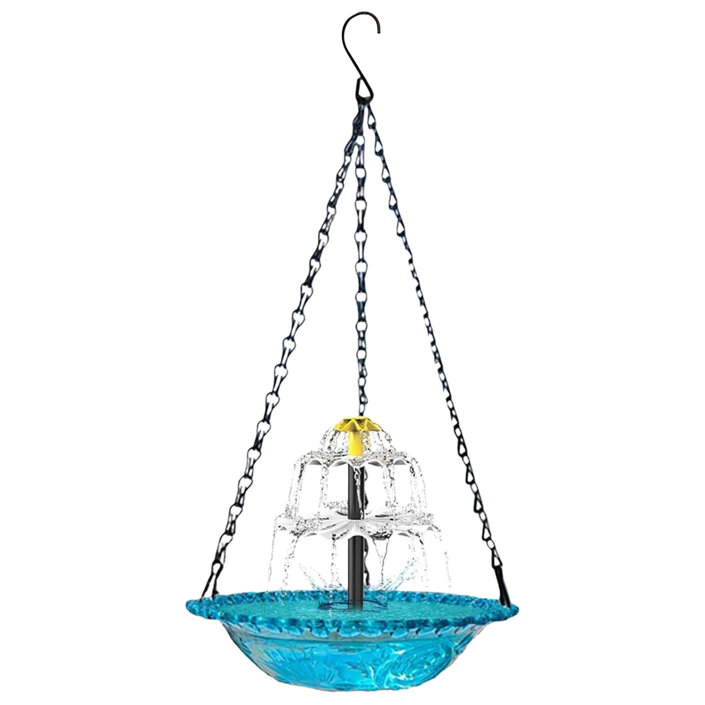Solar Cascade Hanging Bird Bath Fountain