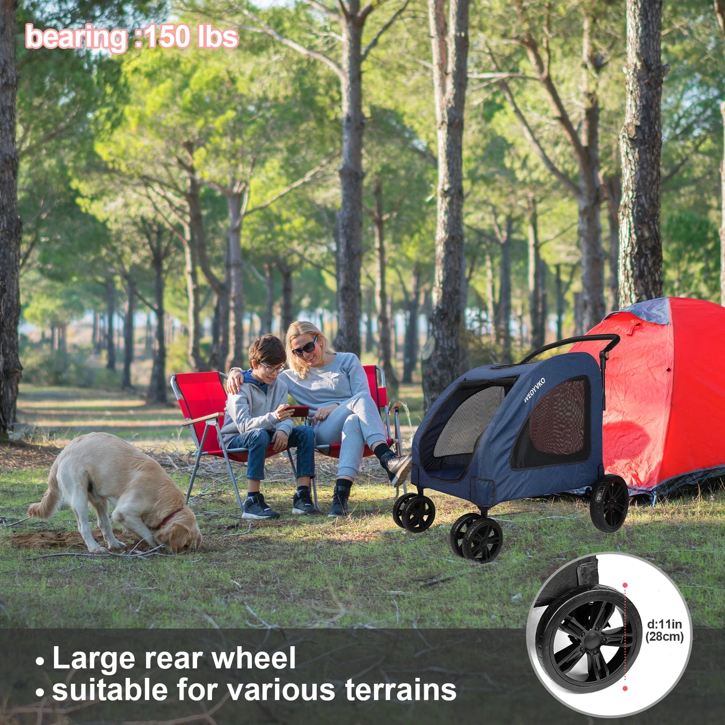 Heavy Duty Dog Stroller for Large Dogs