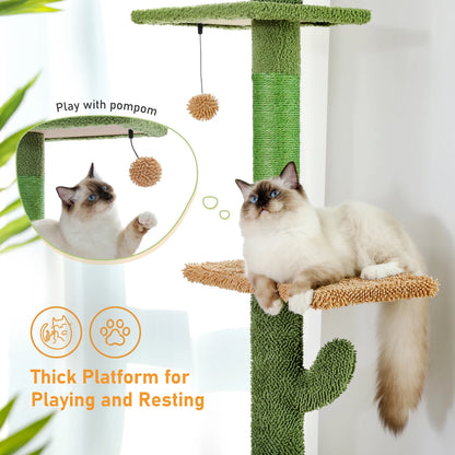 Adjustable Height Indoor Tree w/Scratching Post