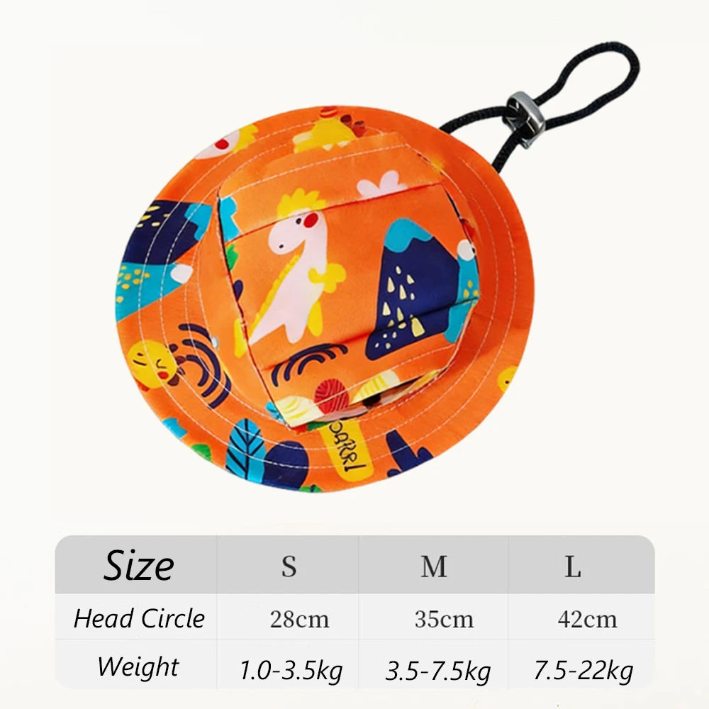 Summer Sunscreen Hat Suitable for Cats, Small-Med Dogs