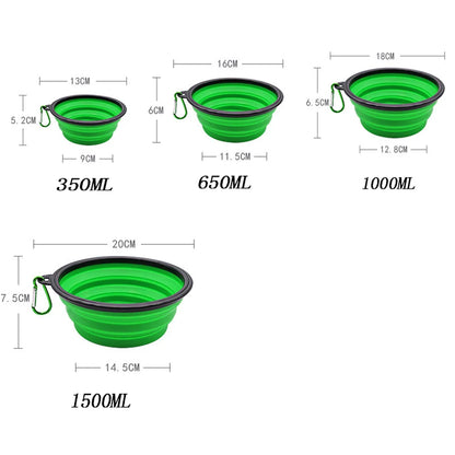 Folding Portable Silicone Dog Feeder