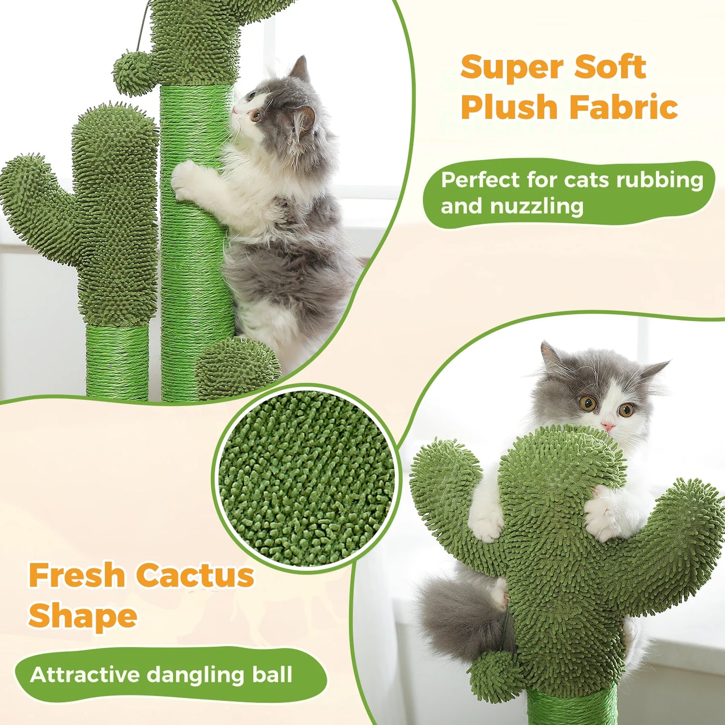 Tall Cactus Scratching Post for Indoor Cats