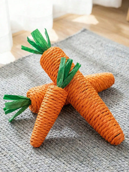Sisal Rope Carrot Shaped Interactive Cat Toy