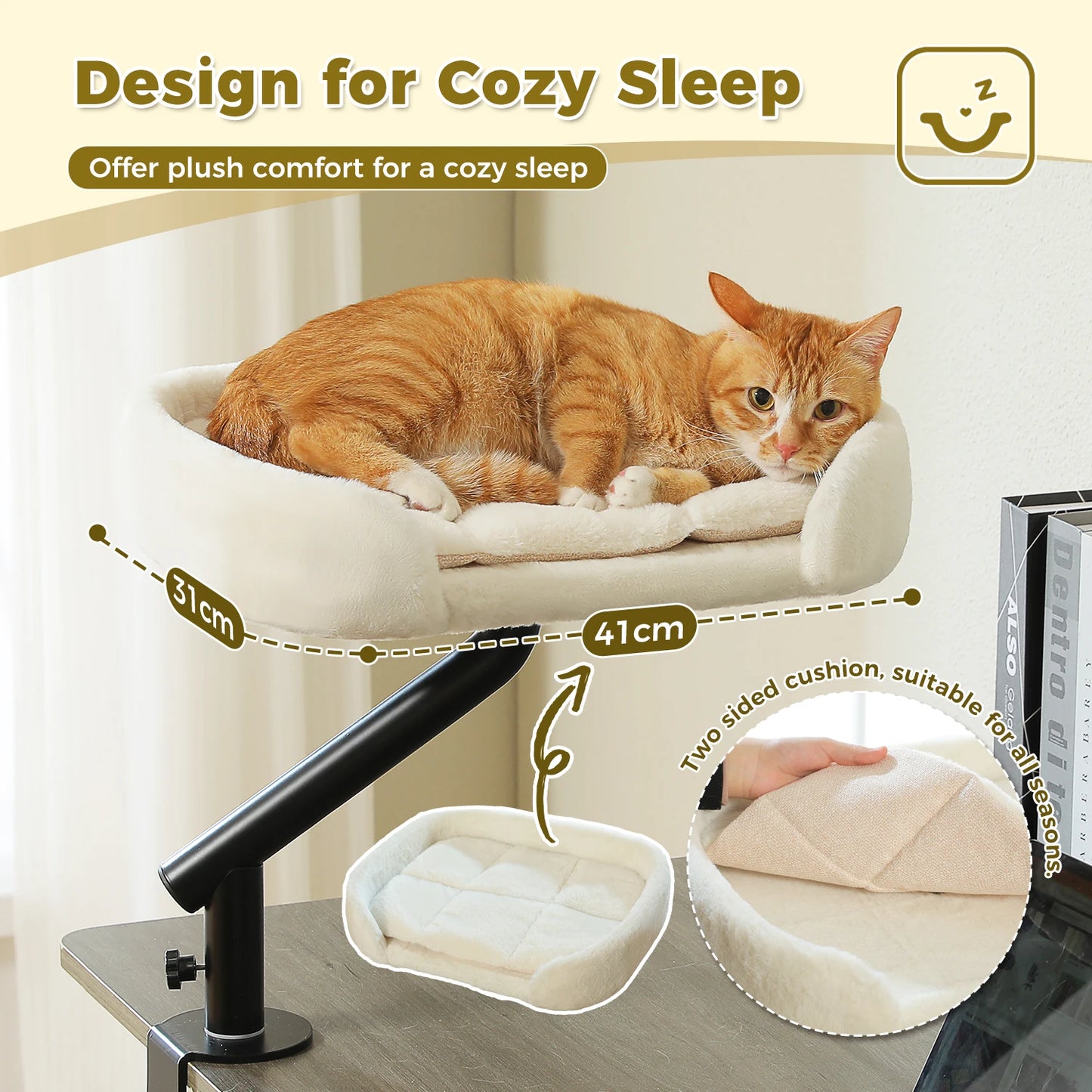 Adjustable 360° Cat Bed Stand