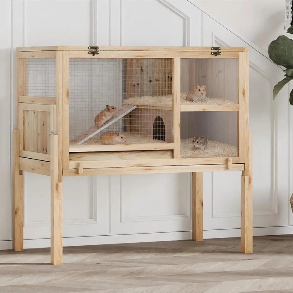 Wooden Indoor Guinea Pig Cage with Stand