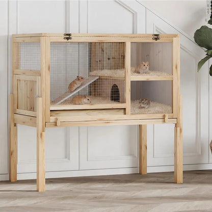 Wooden Indoor Guinea Pig Cage with Stand