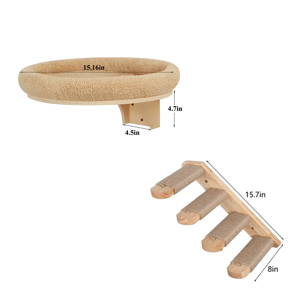 Wall Mounted Solid Wooden Furniture