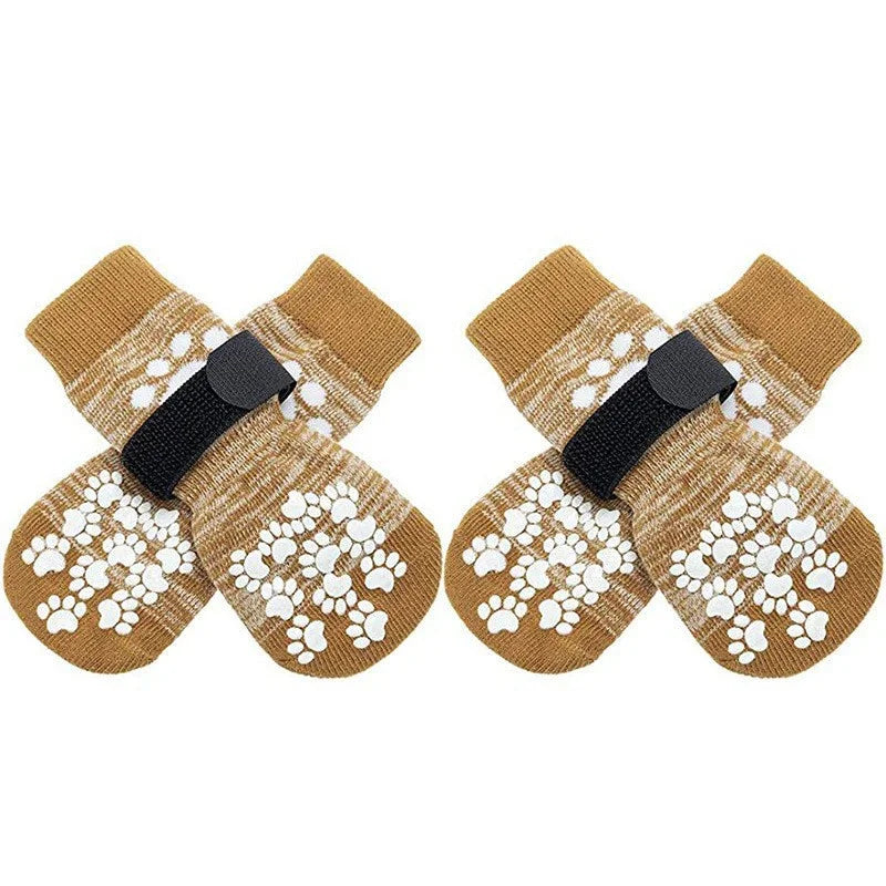 4Pcs Anti Slip Dog Socks