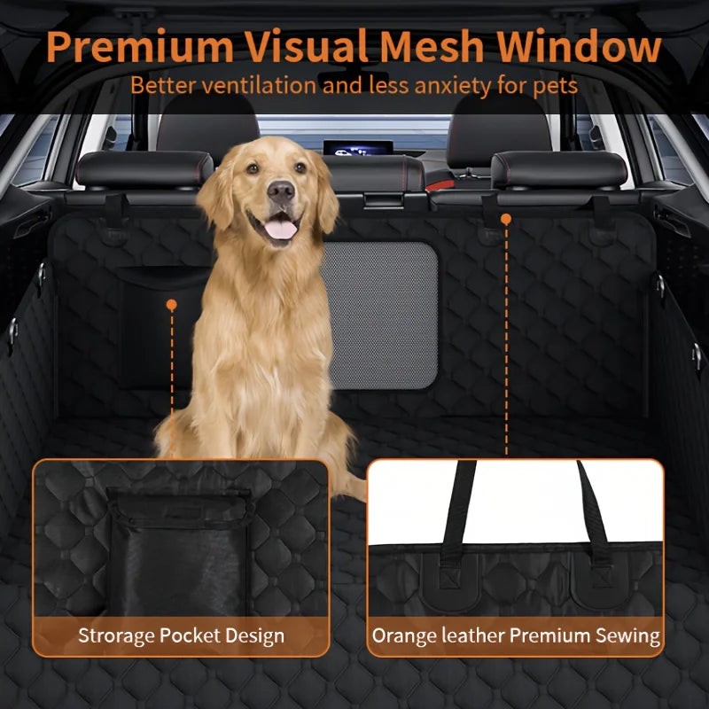 Waterproof, Nonslip Car Seat Cover w/Storage Pockets