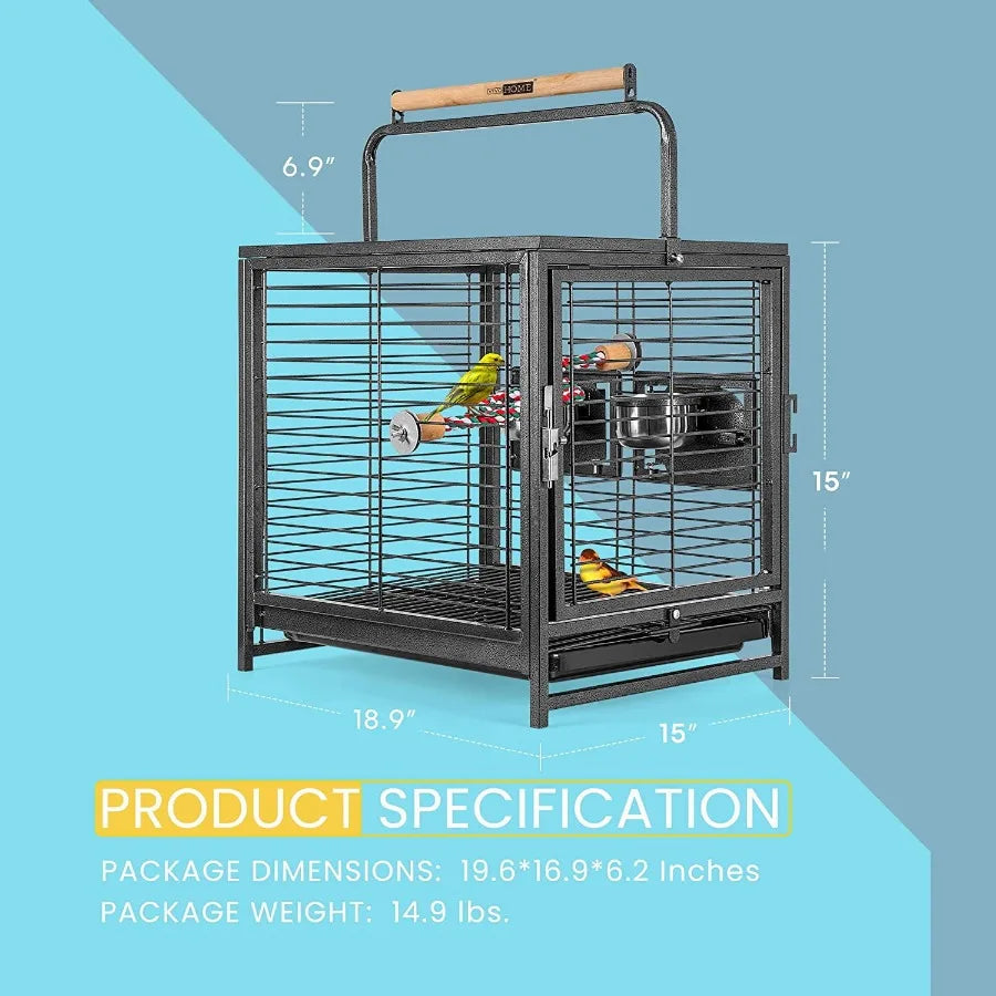 19" Wrought Iron Travel Carrier