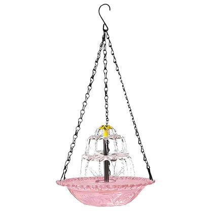 Solar Cascade Hanging Bird Bath Fountain