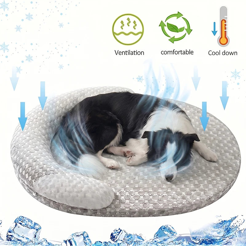 Oval Cooling Breathable Dog Bed