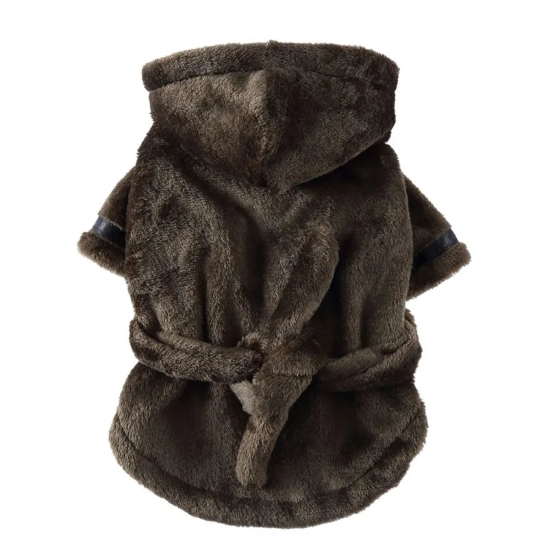 Soft Hooded Pajamas, Dog Bath Robe, Coat