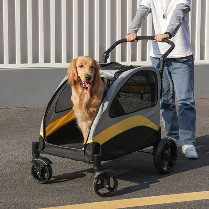 Portable 4 Wheels Dog Stroller for Large Dogs