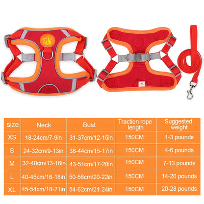 Sm/Med Reflective Vest & Leash for Walking