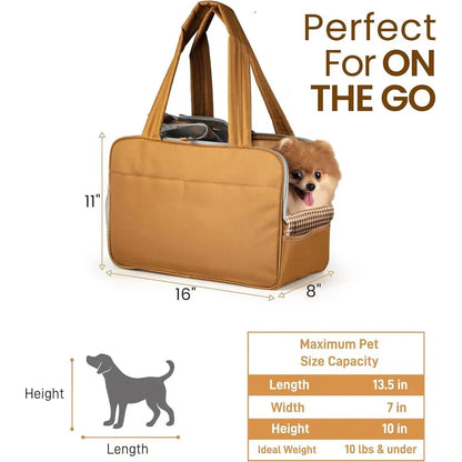 Small Dog Purse Carrier w/Cotton Padded Interior