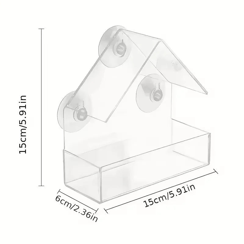 Transparent Bird Feeder for Window