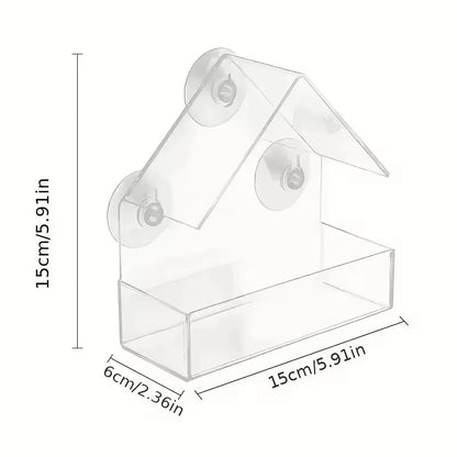 Transparent Bird Feeder for Window