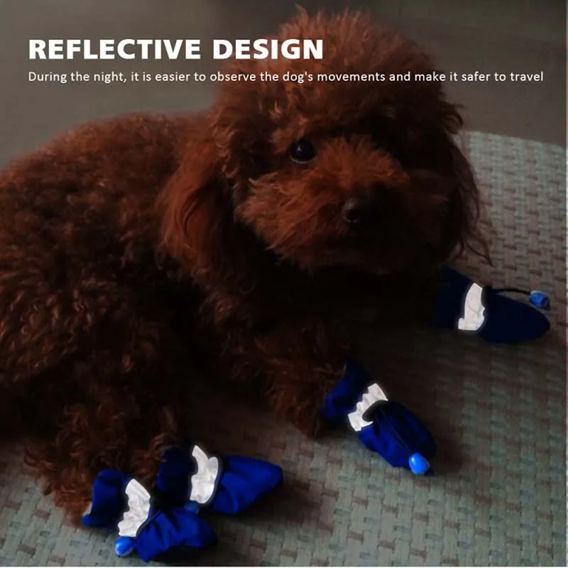 4pcs Soft Soled Anti-Skid Puppy Shoes
