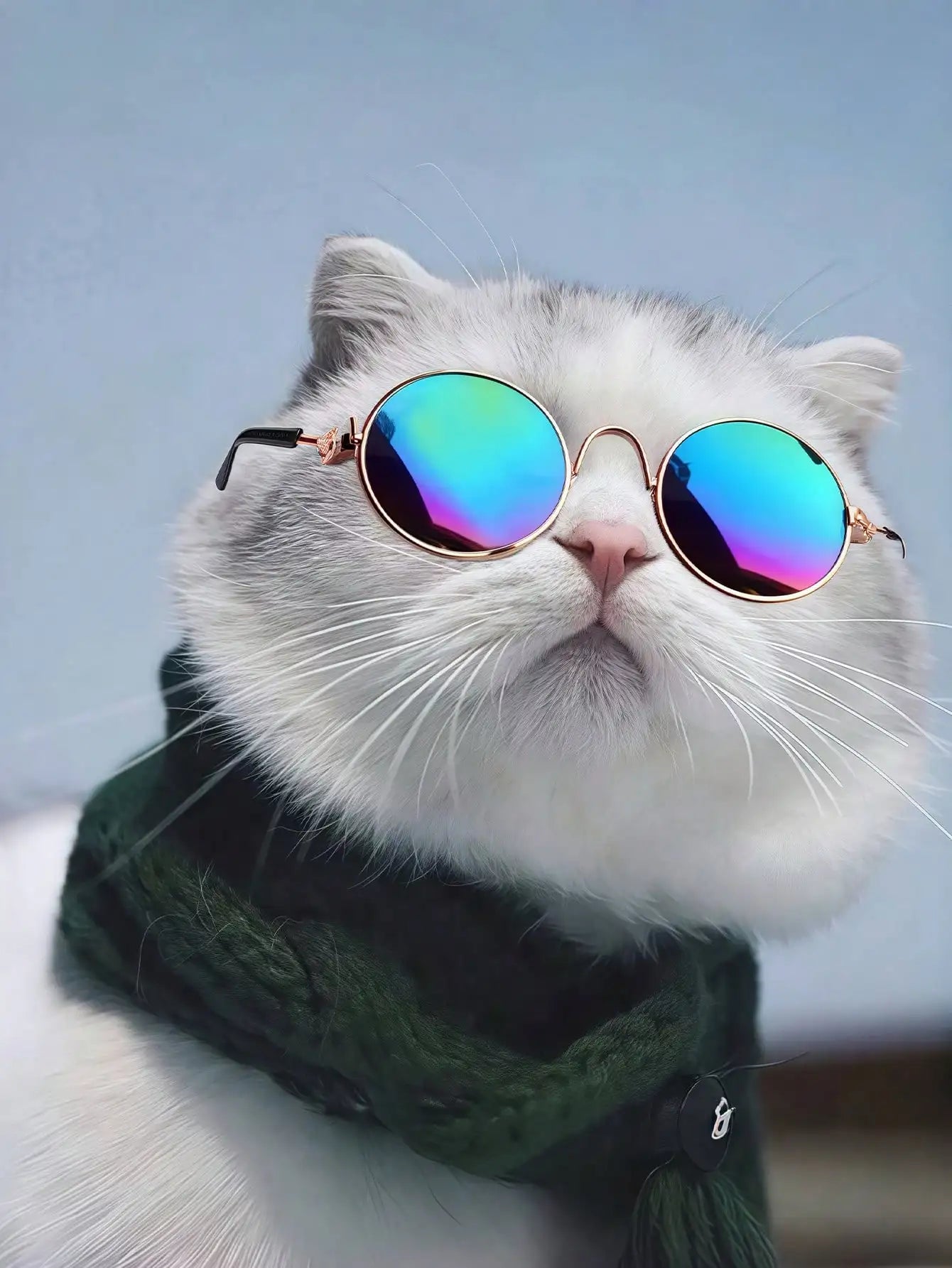 Mini Round Sunglasses w/Anti-Slip Strap