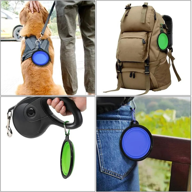 Folding Portable Silicone Dog Feeder