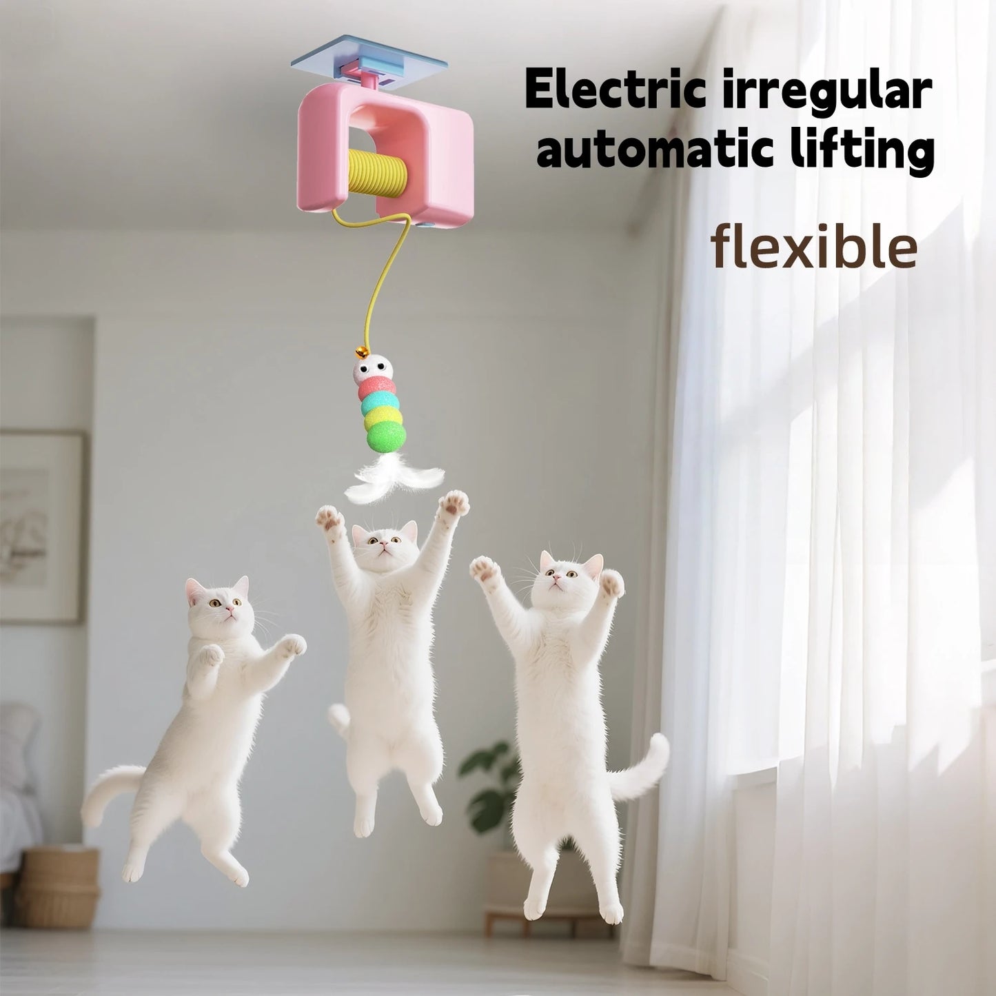 Electric Cat Toy with 2 Ropes