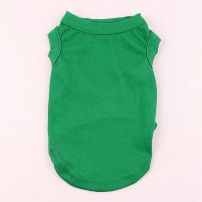 Solid Cotton T-shirt for Sm/Med Dogs