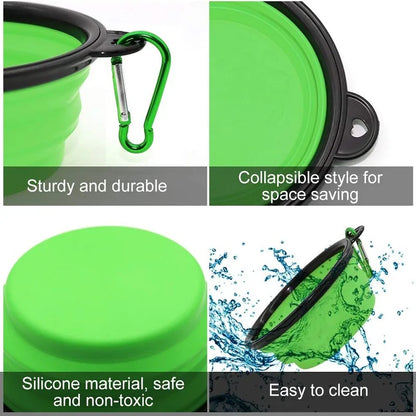Folding Portable Silicone Dog Feeder
