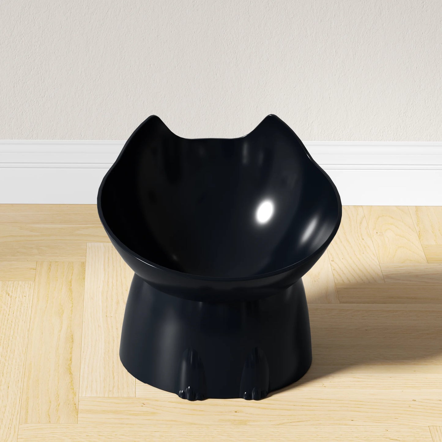 Elevated Cat Bowl w/Tilted Edge