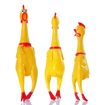 Squeeze & Squeak Durable Screaming Chicken Chew Toy