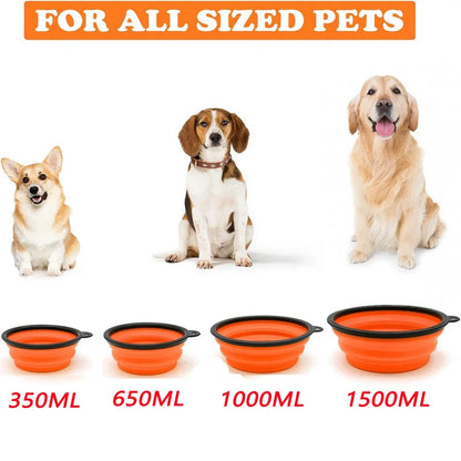 Folding Portable Silicone Dog Feeder