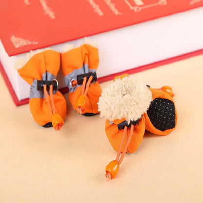 4pcs Soft Soled Anti-Skid Puppy Shoes