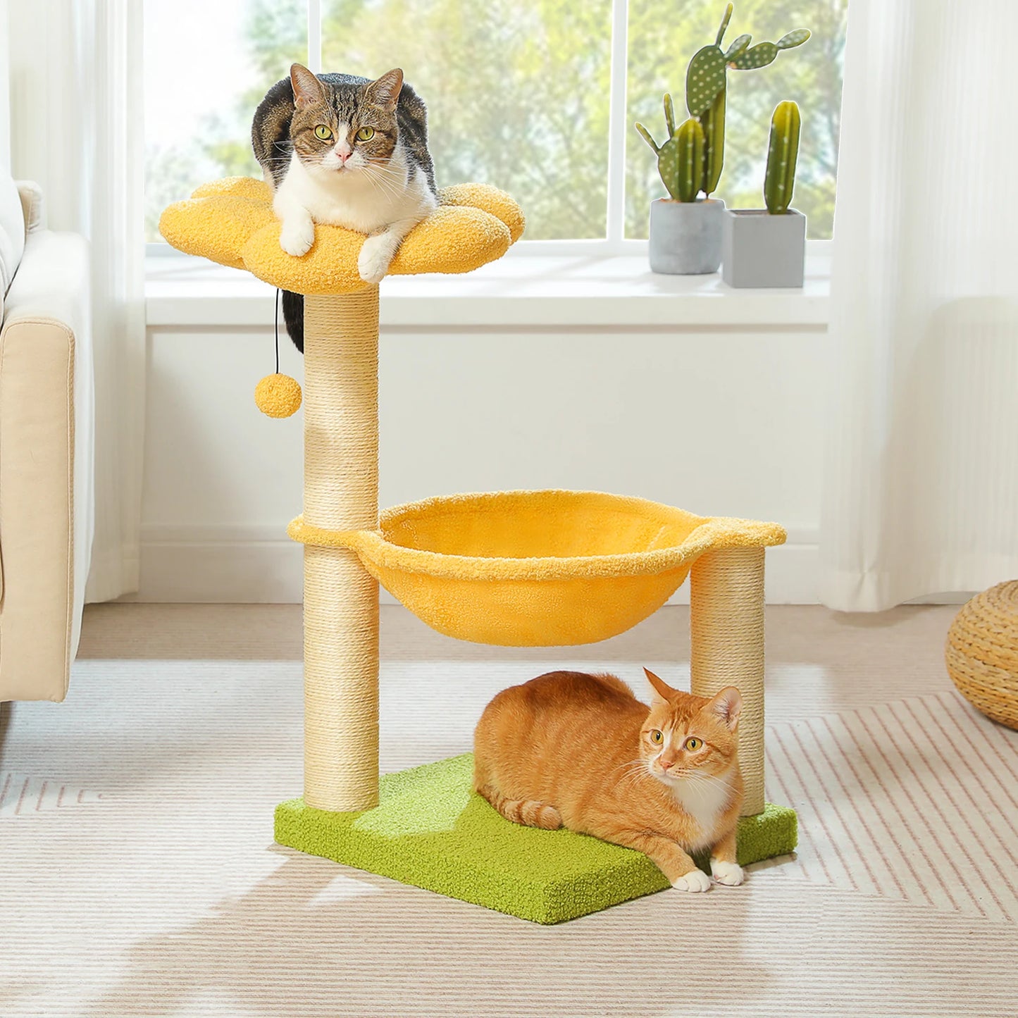 Flower Cat Tree with Sisal Scratching Post