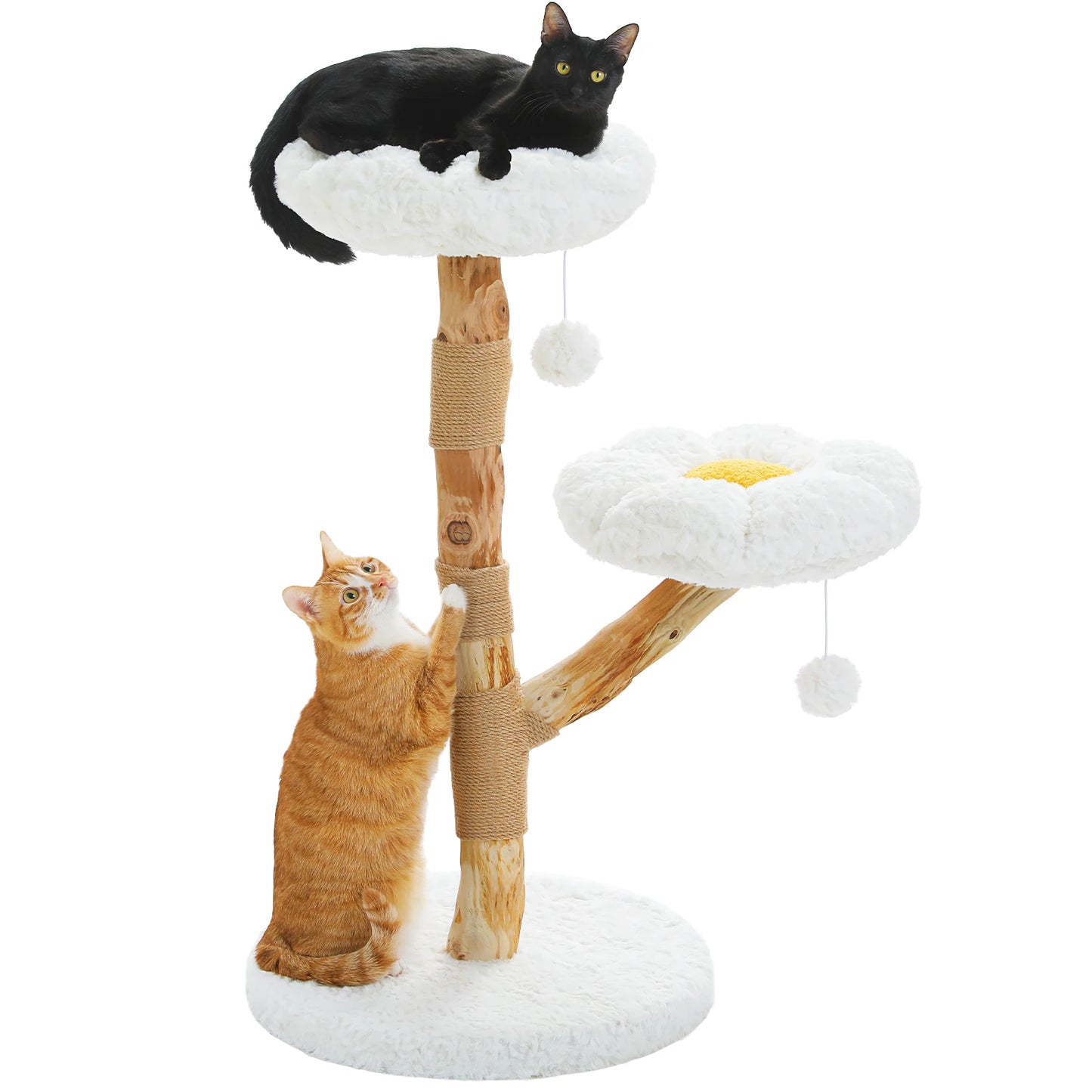 Tree Tower with Natural Solid Wood Scratching Posts