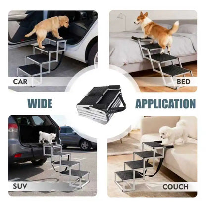 4 Step Dog Stair for Cars