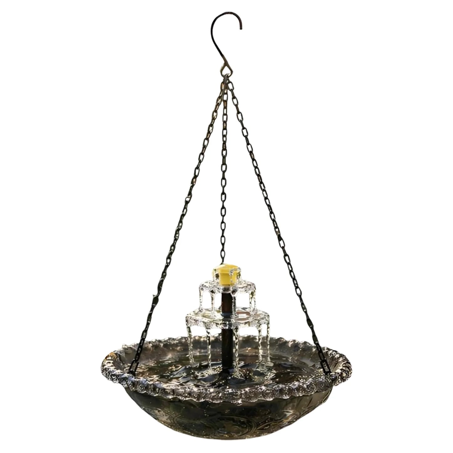 Solar Cascade Hanging Bird Bath Fountain
