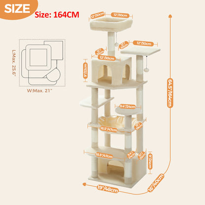 Large Indoor Tree and Tower w/Scratching Post