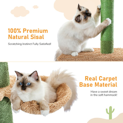 Adjustable Height Indoor Tree w/Scratching Post