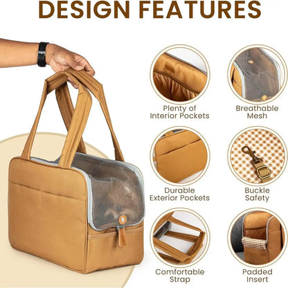 Small Dog Purse Carrier w/Cotton Padded Interior