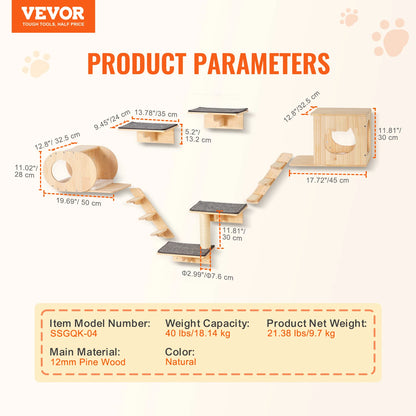 Wall Mounted Cat Shelves & Perches