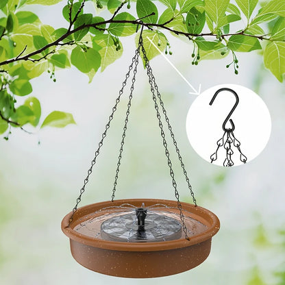 Solar Powered Water Pump Fountain with Multi-Pattern Nozzles