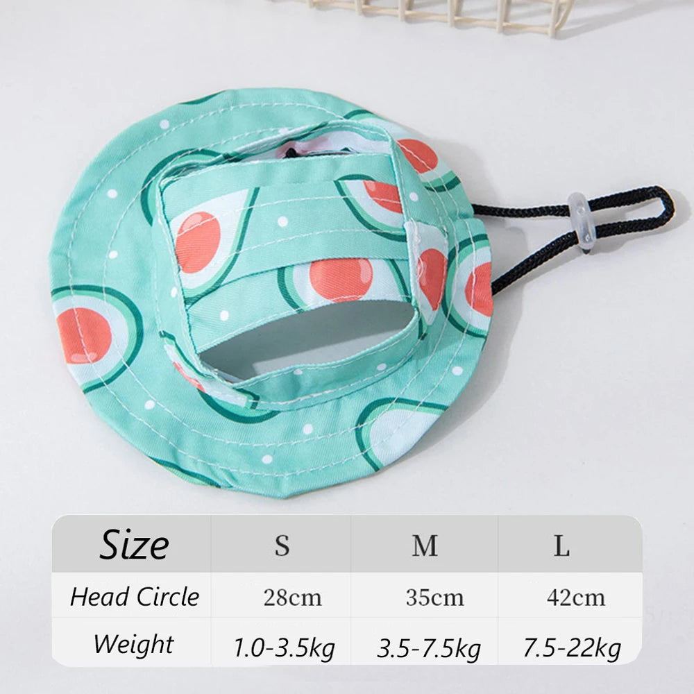 Summer Sunscreen Hat Suitable for Cats, Small-Med Dogs