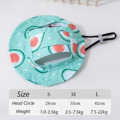 Summer Sunscreen Hat Suitable for Cats, Small-Med Dogs