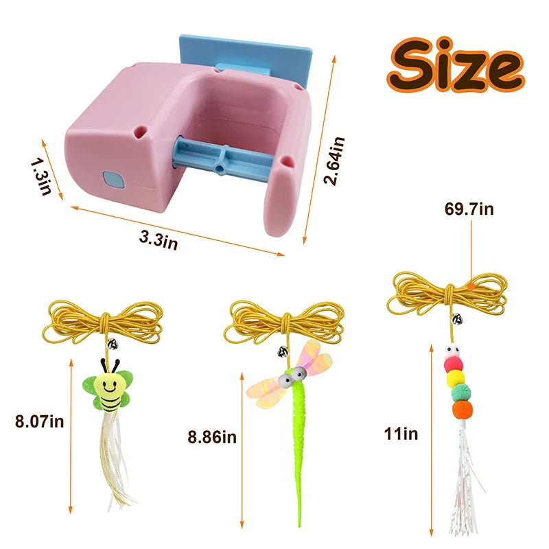 Interactive Hanging Cat Retractable String