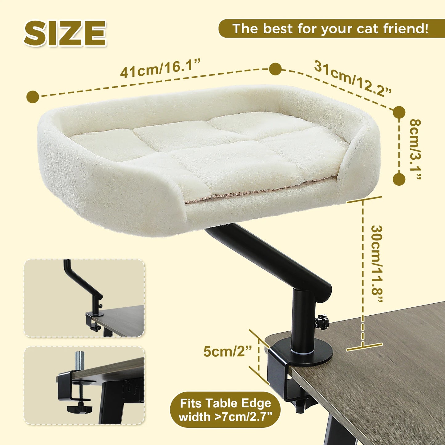 Adjustable 360° Cat Bed Stand