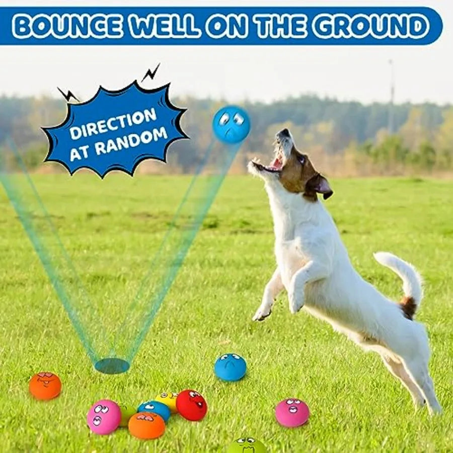 Funny Face Squeaky Latex Soft Dog Toys